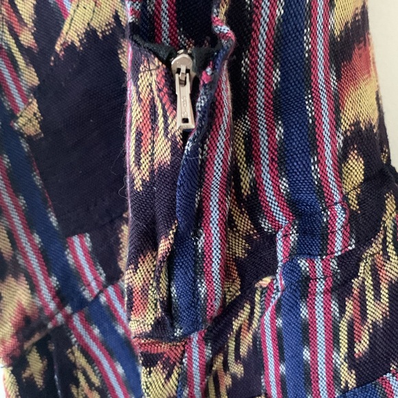 Kids Boho Overalls One Size Multi Color 100%Cotton NWT Super Cute Roll Up Leg - Picture 5 of 16